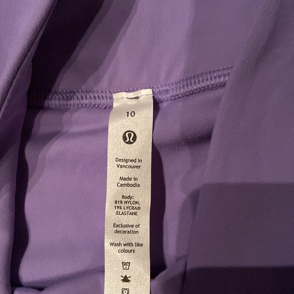 LULULEMON ALIGN CUT -OUT HR SHORTS 6” in Dark Lavender (DKLA) SZ 10 NWT - Picture 10 of 11